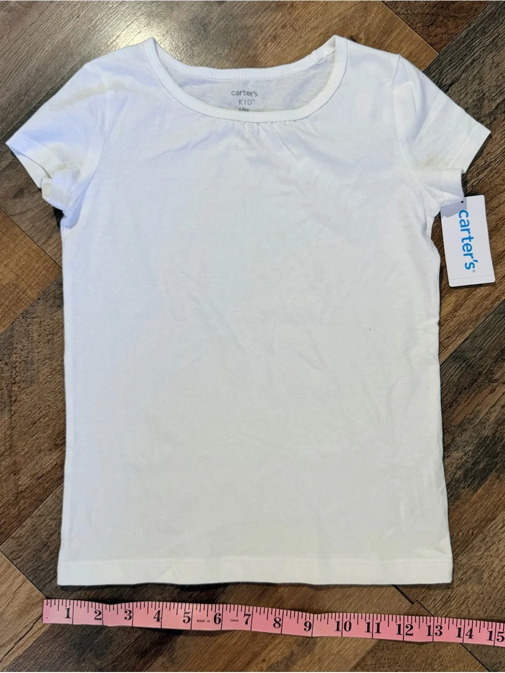 Carter's White Short Sleeve Girl's Tee